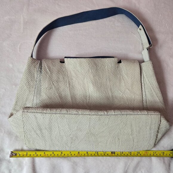 Orciani snake effect genuine leather hobo, made in Italy - Picture 9 of 10